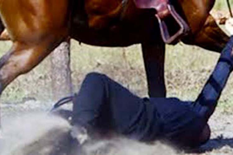 61 yaşlı kişi atdan yıxıldı: vəziyyəti ağırdı