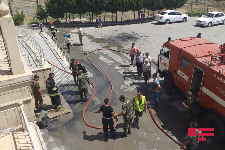 Şabrandakı yanğın zamanı 7 nəfər zəhərləndi 