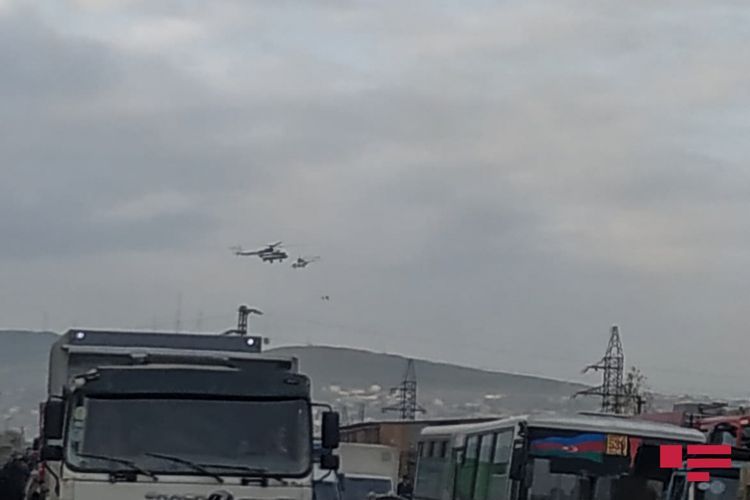 "EuroHome”da yanğını söndürmək üçün 3 helikopter və 1 amfibiya təyyarə cəlb olunub,  - GÖRÜNTÜLƏR - YENİLƏNİB