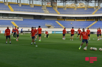 Azərbaycan millisi Macarıstanla oyununun hazırlığını başa vurdu - FOTOLENT