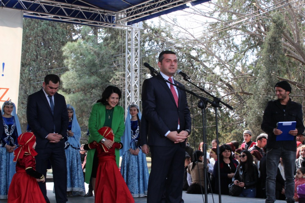Gürcüstan Prezidenti azərbaycanlıların Novruz şənliklərinə qatıldı - FOTO