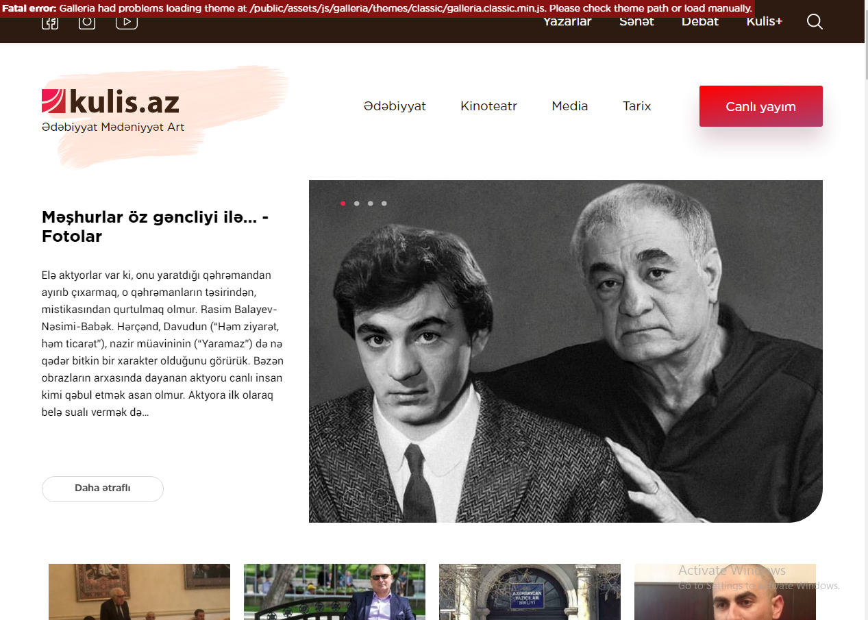 Kulis.az YENİ DİZAYNA keçdi