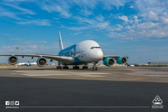 [b]UEFA nümayəndə heyəti dünyanın ən böyük sərnişin təyyarəsində Bakıya gəlib[/b]