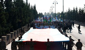 Quzanlıda Dövlət Bayrağı Günü münasibətilə yürüş - FOTOLENT - YENİLƏNİB