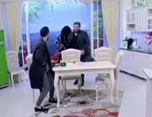 Aynur Dadaşova canlı yayımda yıxıldı, güldülər: "Əlim qanadı" - VİDEO