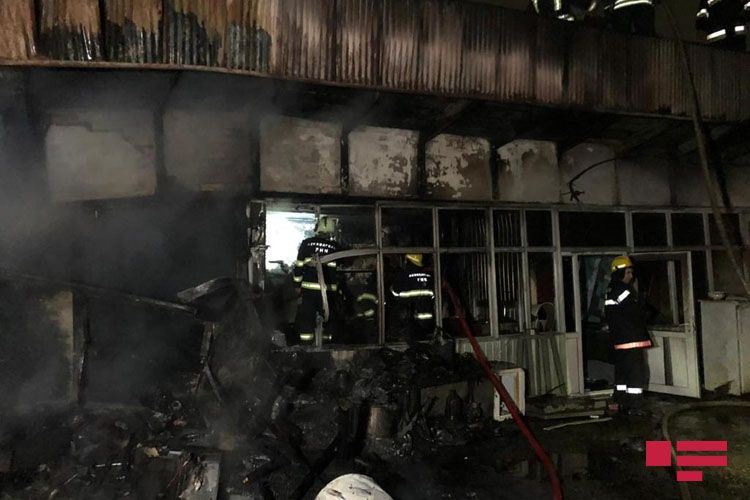 Sabunçu bazarında yanğın baş verib - FOTO - VİDEO