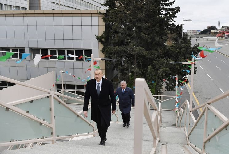 Prezident yerüstü piyada keçidinin açılışında iştirak etdi - YENİLƏNİB