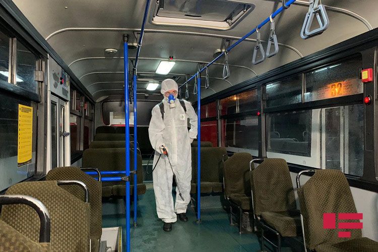 BNA: Hər gün 30 avtobus parkında dezinfeksiya işləri aparılır - FOTO