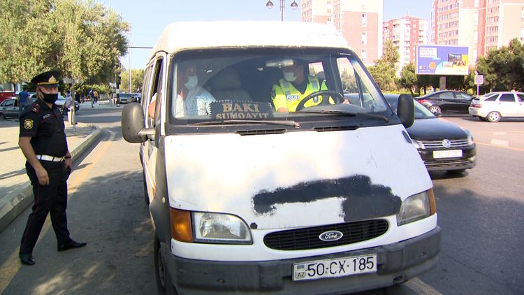 Bakıdan Sumqayıta qanunsuz sərnişin daşıyan sürücülər cəzalandırıldı