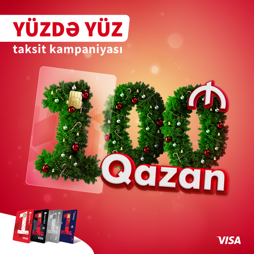 BirKart-la taksit əməliyyatları edin, 100 AZN qazanın!