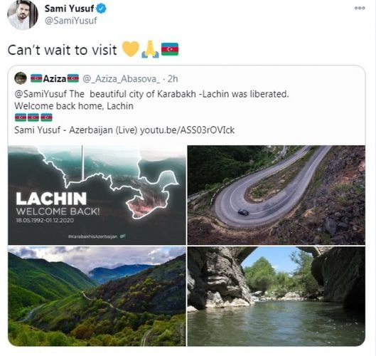 Sami Yusifdən Laçınla bağlı paylaşım 