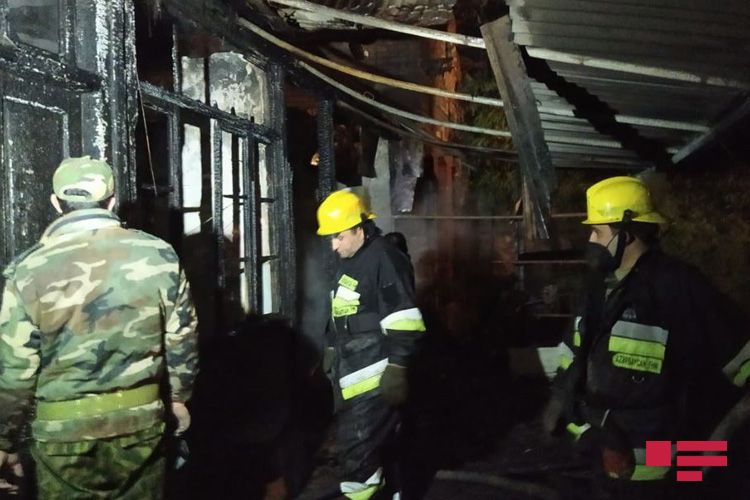Goranboyda evdə güclü yanğın: kişi öldü, arvadı... - FOTO - YENİLƏNİB