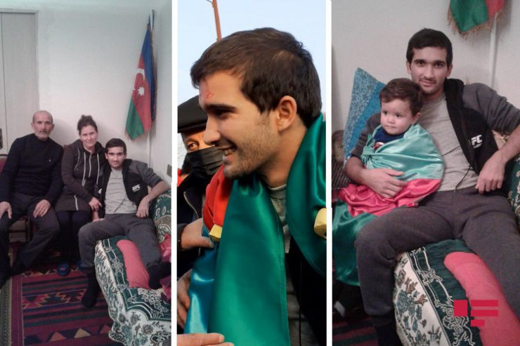 Erməni əsirliyindən xilas olunan daha bir əsgərimiz ailəsinə qovuşdu
