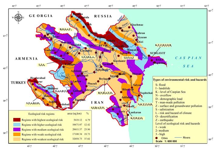 Azərbaycanın ekoloji risklər xəritəsi hazırlandı  