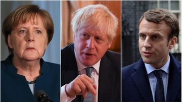 Makron, Merkel və Consonun birgə BƏYANATI