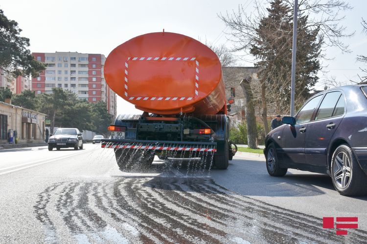 Bakının mərkəzi küçə və yollarında dezinfeksiya işləri aparılacaq