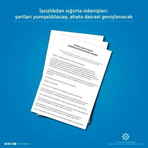 İşsizlik sığortası alanların sayı artacaq – YENİ LAYİHƏ