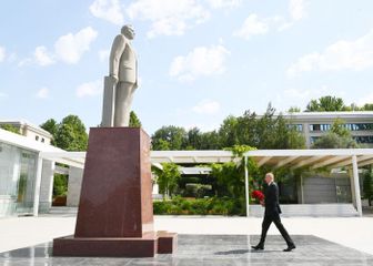 İlham Əliyev Mingəçevirə səfər edib