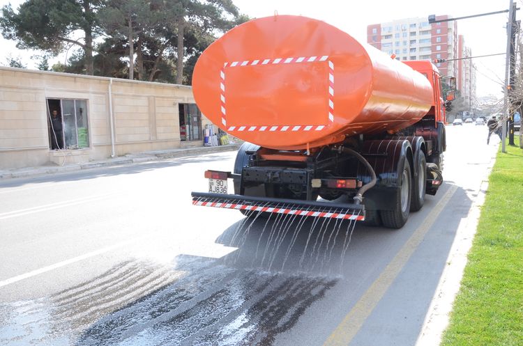 Bakıda dezinfeksiyaedici tədbirlər gücləndirilib – FOTO