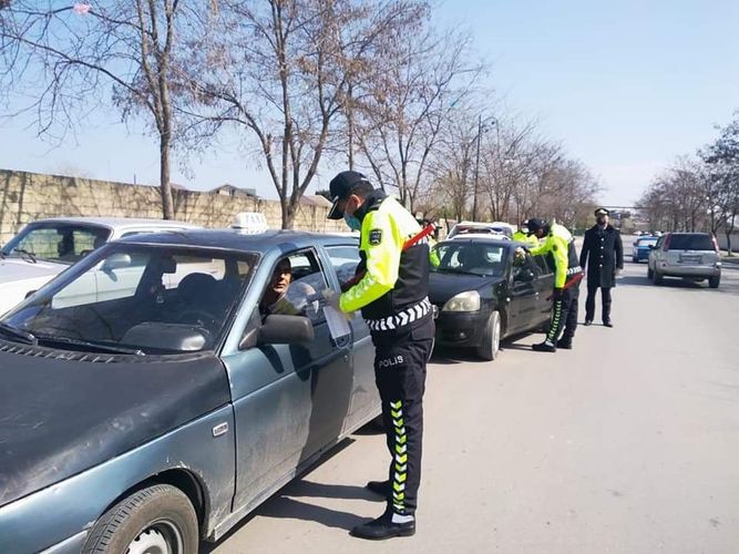 Yol polisindən növbəti koronavirus AKSİYASI - FOTO