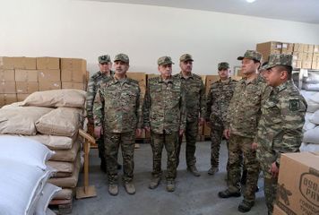 Zakir Həsənov və Məhərrəm Əliyev cəbhə bölgəsində  - VİDEO