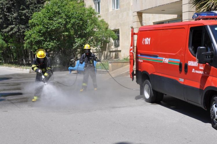 FHN dezinfeksiya işlərini davam etdirir - VİDEO