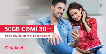 <font color=red>®</font> "Bakcell" yeni irihəcmli internet paketini təqdim edib