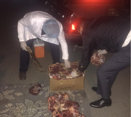 Mənşəyi məlum olmayan 70 kilo ət aşkar edildi