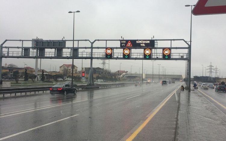 Bakının iki əsas yolunda sürət həddi endirildi