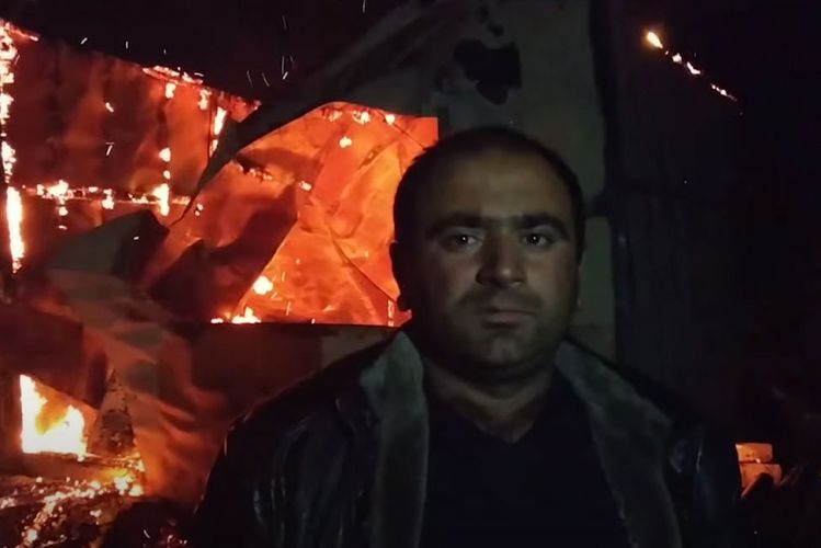 Ağdamdan çıxan ermənilərin növbəti VƏHŞİLİYİ: evləri, mağazaları...  - VİDEO