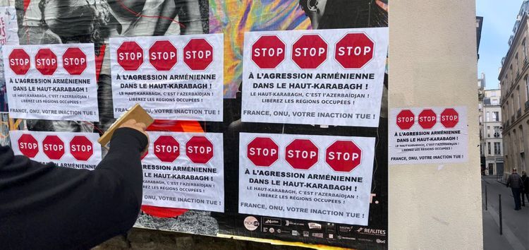 Paris və Nant şəhərlərini "Qarabağ Azərbaycandır!" plakatları bürüdü