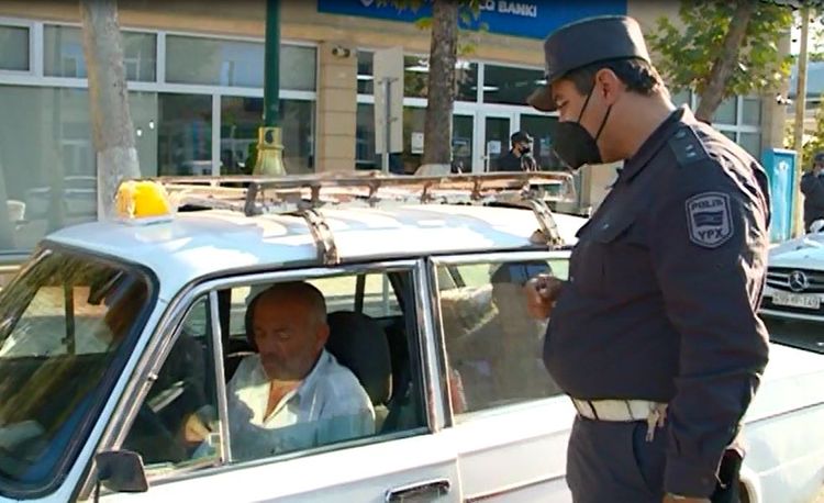 Ağstafada maskasız taksi sürücülərinə qarşı reyd keçirilib - FOTO