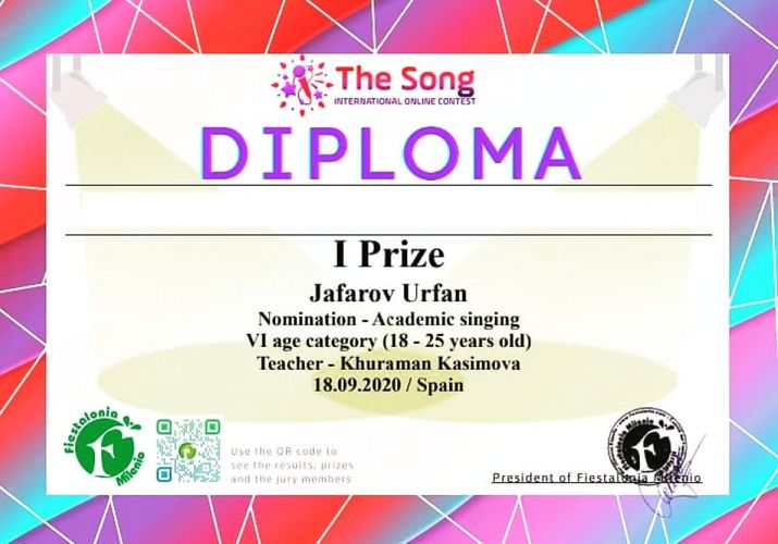 Beynəlxalq opera ifaçılarının konkursunda birinci yer qazandıq