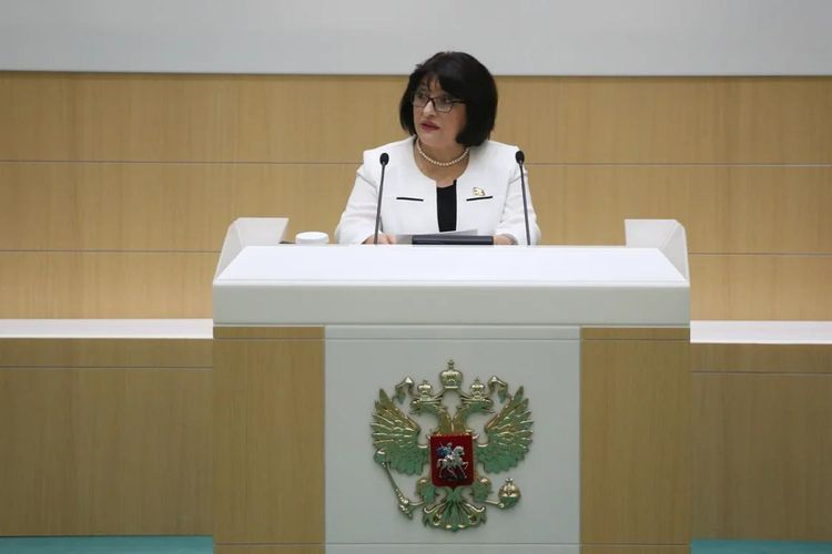 Sahibə Qafarova Rusiya Federasiya Şurasında çıxış edir