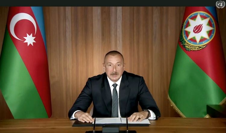 İlham Əliyev BMT Baş Assambleyasının 75-ci sessiyasının ümumi debatlarında videoformatda çıxış etdi