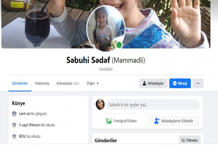 Tanınmış jurnalistin Facebook profili oğurlanıb
