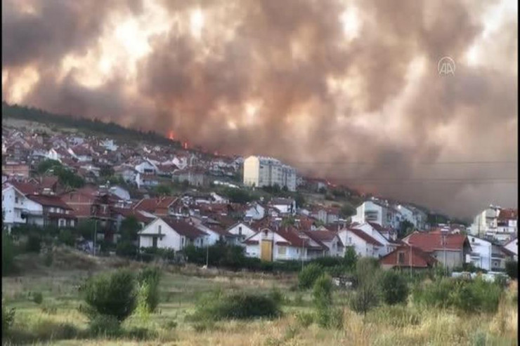 Daha bir ölkədə güclü yanğın -FOTO 