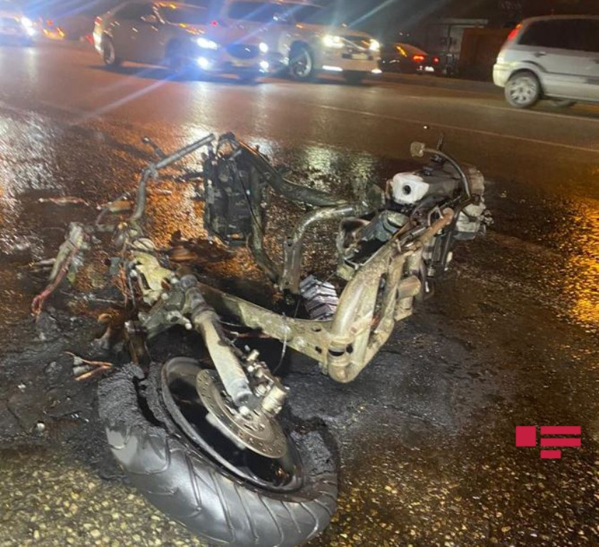 “BMW”nin vurduğu moped alışdı -FOTOLENT 