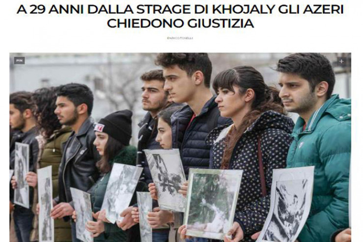 İtalyan jurnalist Xocalı faciəsindən yazdı: "Səbəbkarlar cəzalandırılmalıdır" 