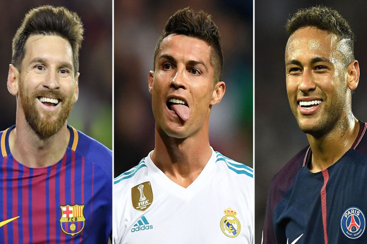 Neymar, Kriştianu Ronaldu, Lionel Messi
