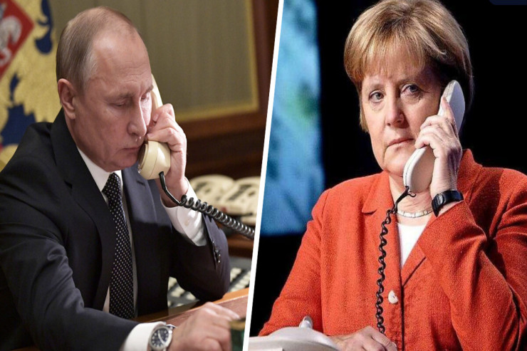 Rusiya Prezidenti Vladimir Putin və Almaniya Kansleri Angela Merkel