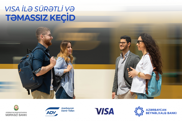 Visa, Azərbaycan Dəmir Yolları, Mərkəzi Bank və Azərbaycan Beynəlxalq Bankı şəhərətrafıdəmir yolu xətlərində təmassız ödənişləri genişləndirir