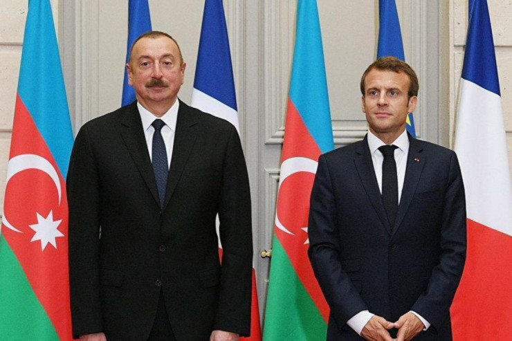 Prezident İlham Əliyev və Emmanuel Makron
