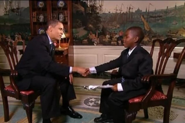 ABŞ-ın keçmiş prezidenti Barak Obama və jurnalist Deymon Uiver