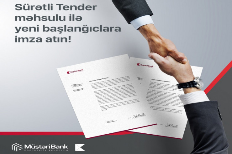 "Kapital Bank" sahibkarlara "Sürətli tender" məhsulunu təklif edir