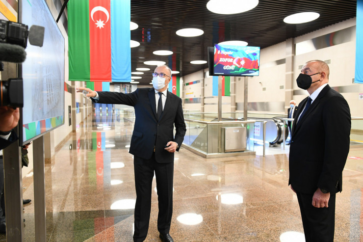 Prezident İlham Əliyev “8 noyabr” stansiyasının açılşında