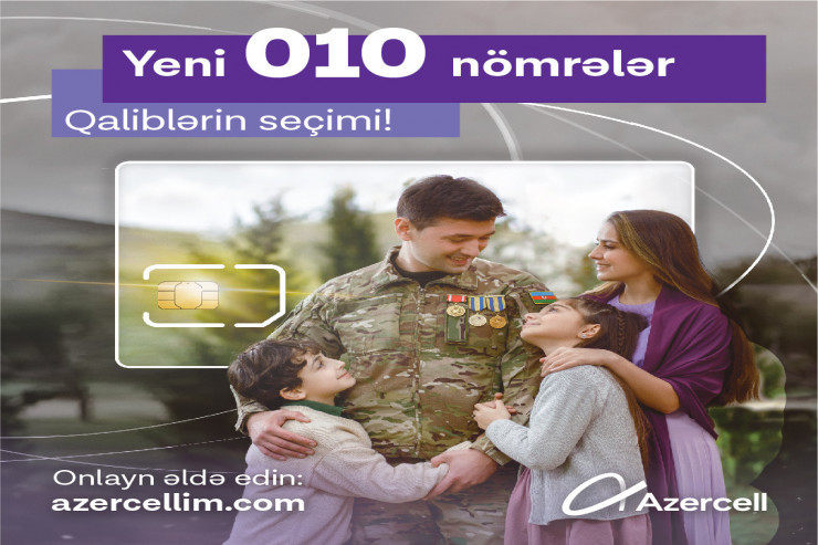 "Azercell" "010" prefiksli nömrələri istifadəyə verdi