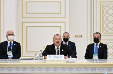 Azərbaycan Prezidenti İlham Əliyev, İqtisadi Əməkdaşlıq Təşkilatının XV Zirvə Toplantısında çıxış