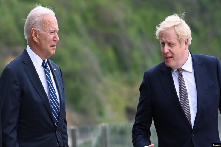 ABŞ Prezidenti Co Bayden və Britaniyanın Baş naziri Boris Conson
