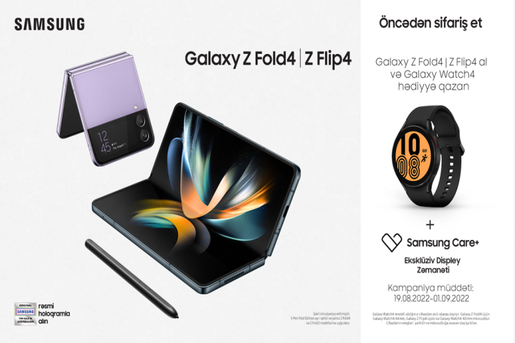 "Galaxy Z Fold4" və "Galaxy Z Flip4" öncədən sifariş et!® 